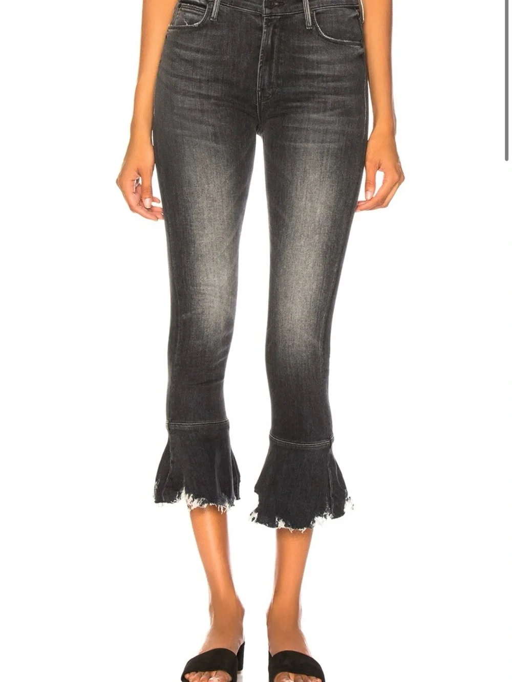 Mother The ChaChaChew Cropped Flare Jeans Size 29
